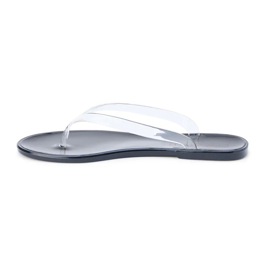 Olsen Flip Flop - Clear/Black - Jaffi's