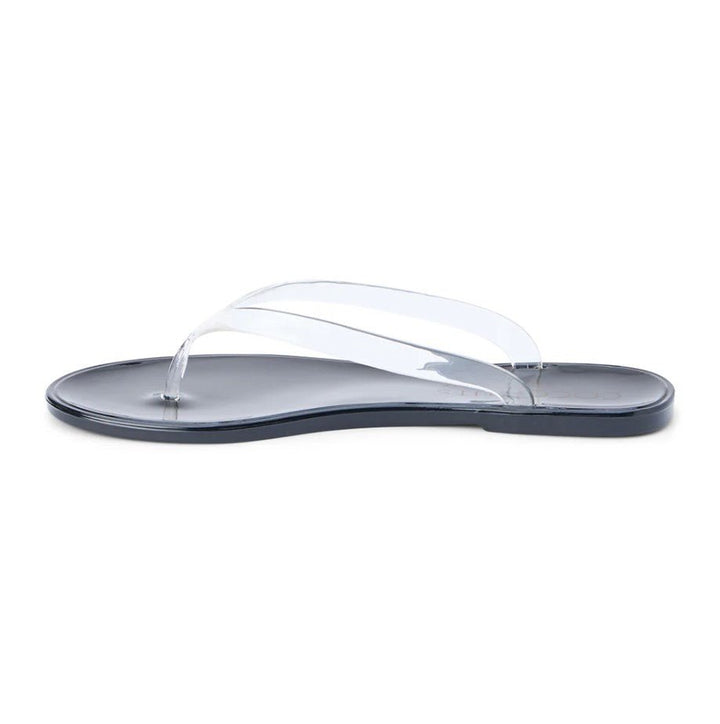 Olsen Flip Flop - Clear/Black - Jaffi's