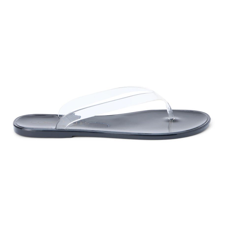 Olsen Flip Flop - Clear/Black - Jaffi's