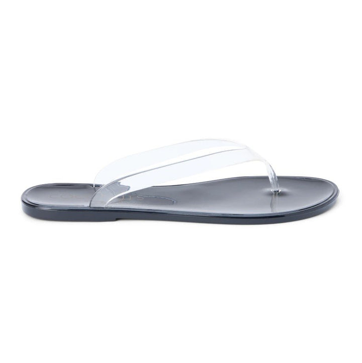 Olsen Flip Flop - Clear/Black - Jaffi's