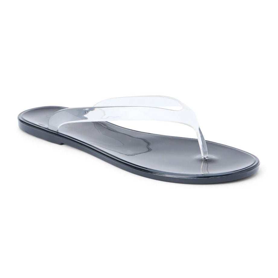 Olsen Flip Flop - Clear/Black - Jaffi's