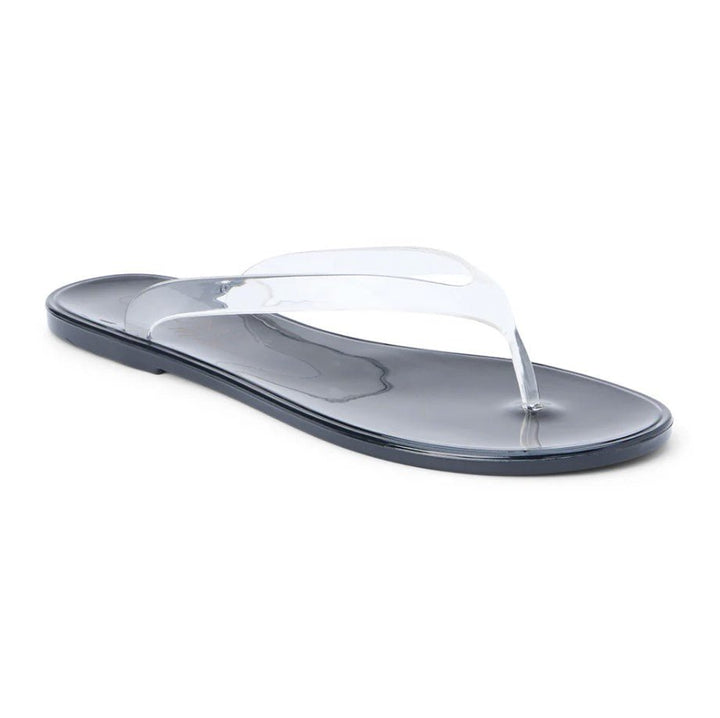 Olsen Flip Flop - Clear/Black - Jaffi's
