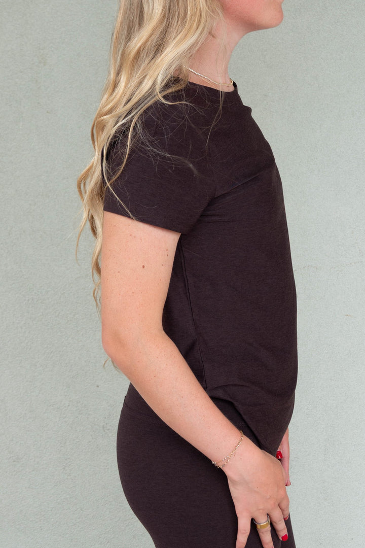 On The Down Low Tee - Dark Chocolate Heather - Jaffi&