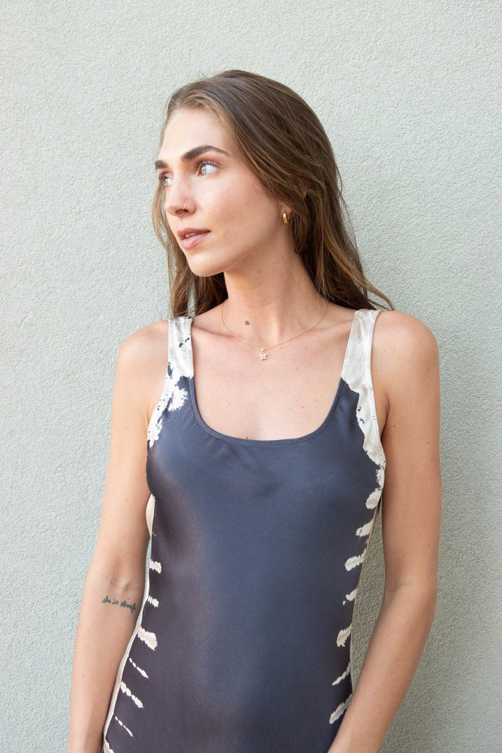 Onita Slip Dress - Steel Grey Tree Wash - Jaffi&