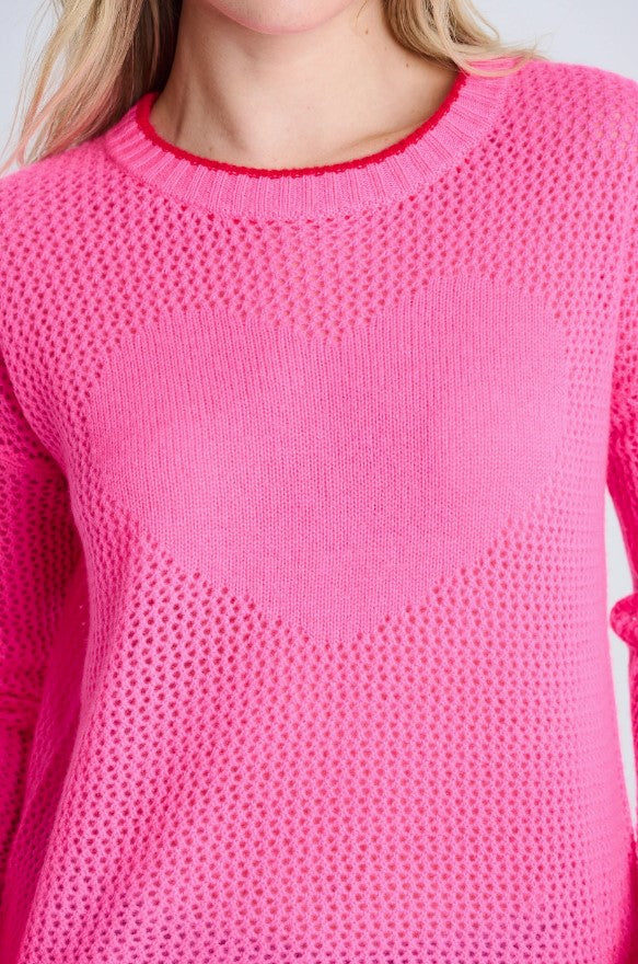 Open For Love Cashmere Sweater - Neon Pink