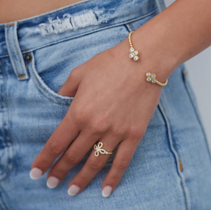 Oriana Flower Cuff - Jaffi's