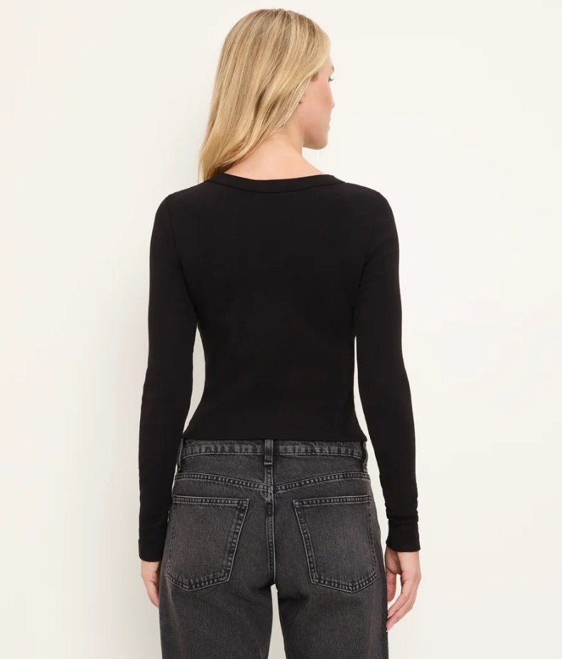 Orion Cropped Long Sleeve Tee - Black - Jaffi&