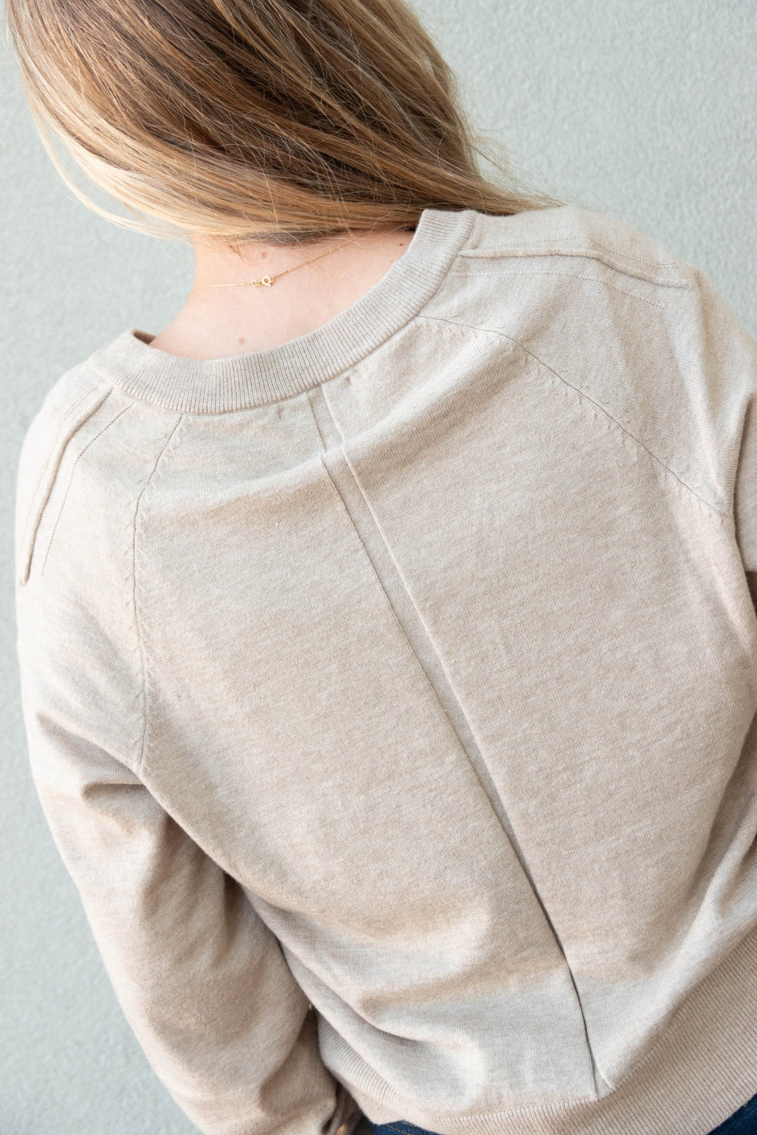 Otis V Neck Sweater - Oat - Jaffi&