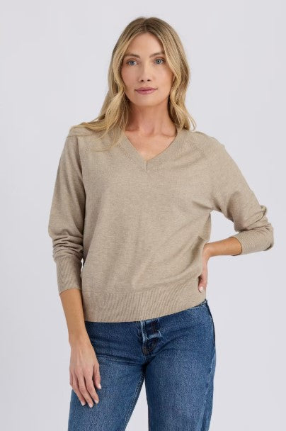 Otis V Neck Sweater - Oat