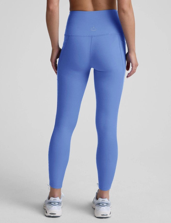 Out of Pocket High Waist Midi Legging - Wildflower Blue Heather - Jaffi's