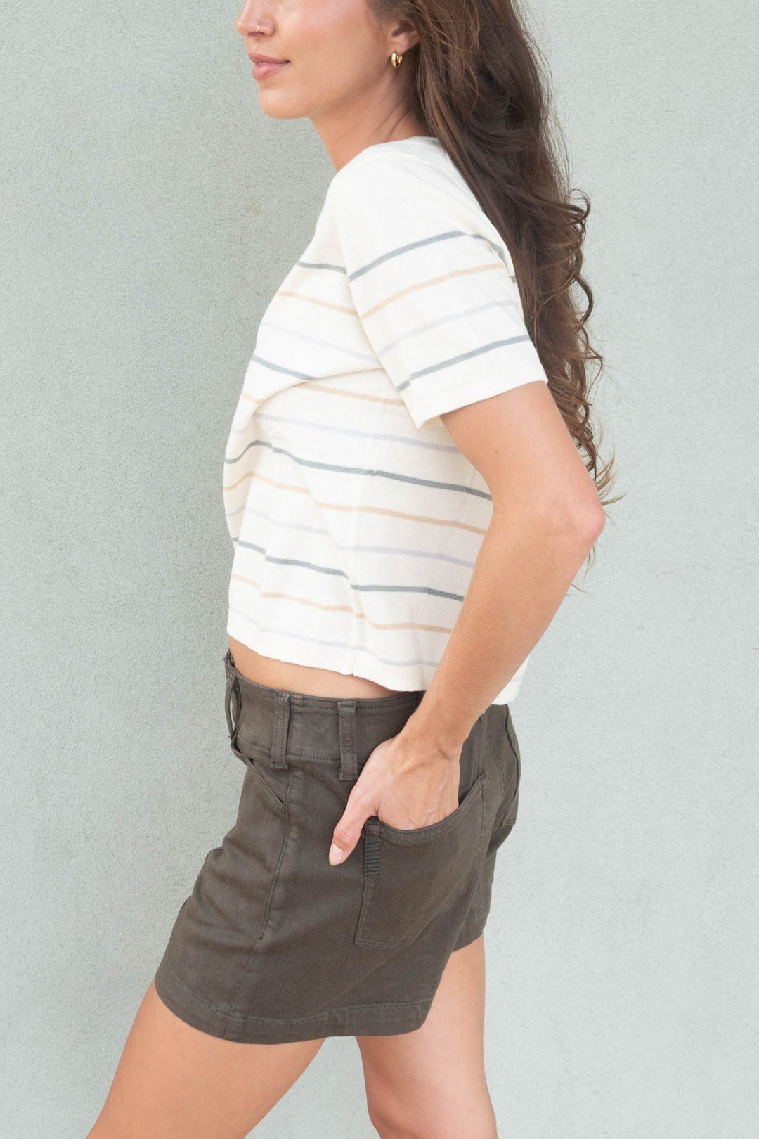 Palmer Striped Tee - Canvas Combo Stripe - Jaffi's