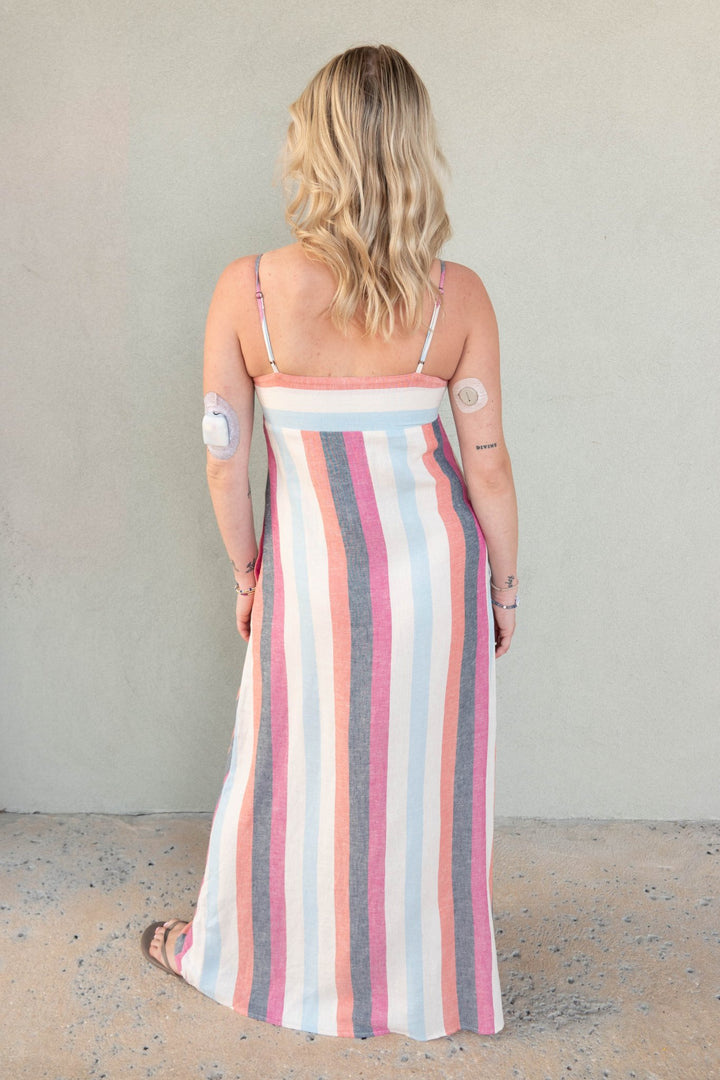 Park Slope Maxi Dress - Multi Circus Stripe - Jaffi's