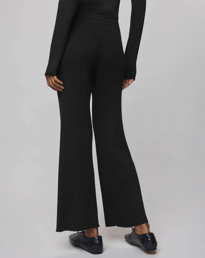 Georgie Cashblend Rib Pant - Black