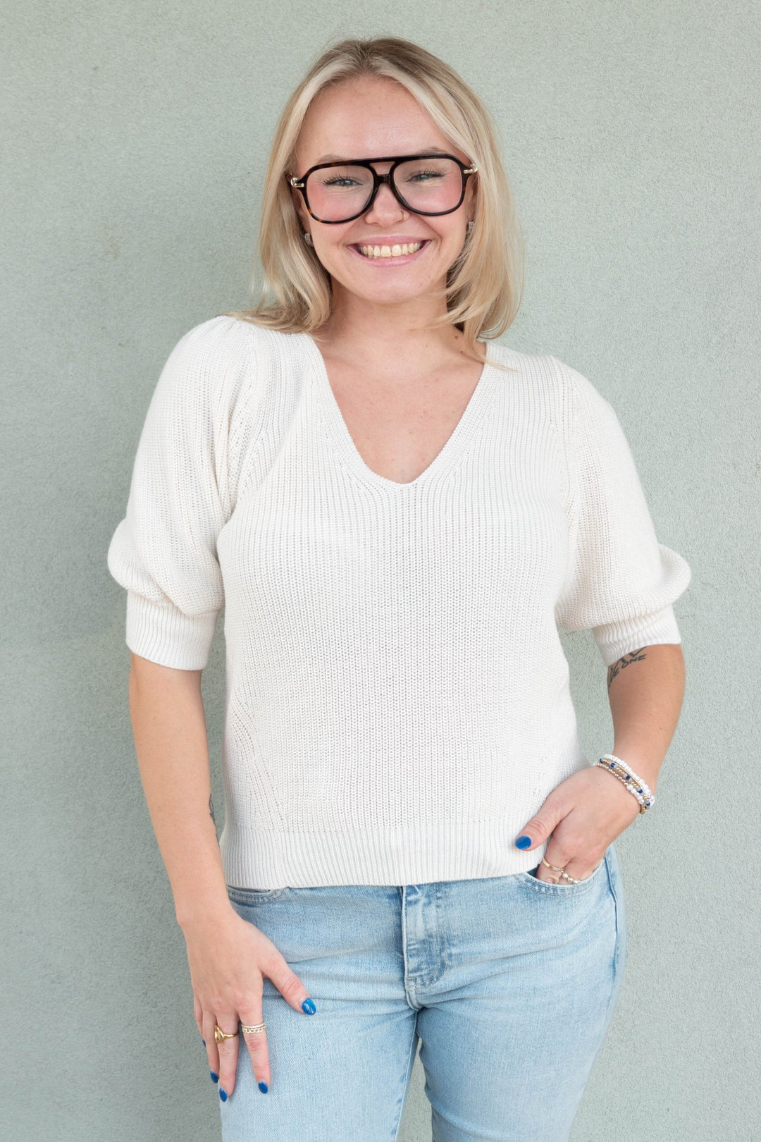 Phoebe Sweater - Cream - Jaffi&