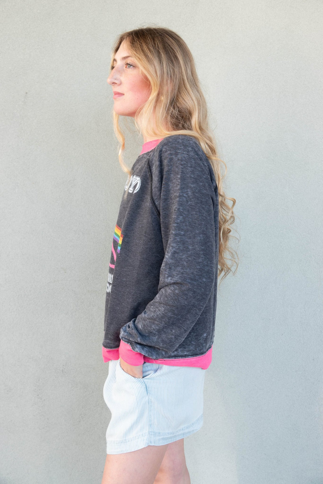Pink Floyd Ringer Sweatshirt - Black - Jaffi's