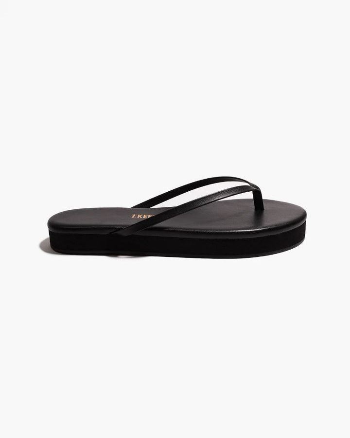 Platform Lily Flip Flop - Black - Jaffi's