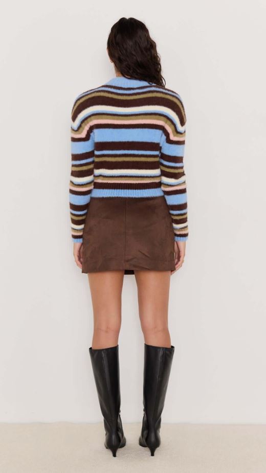 Multi Poet Fluffy Stripe Sweater