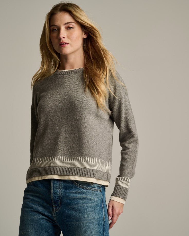 Point Taken Cotton Sweater - Grey Shadow