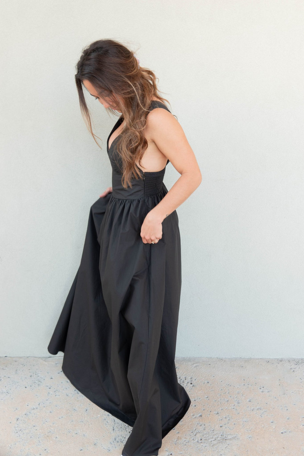 Poplin Tank Maxi - Black - Jaffi's