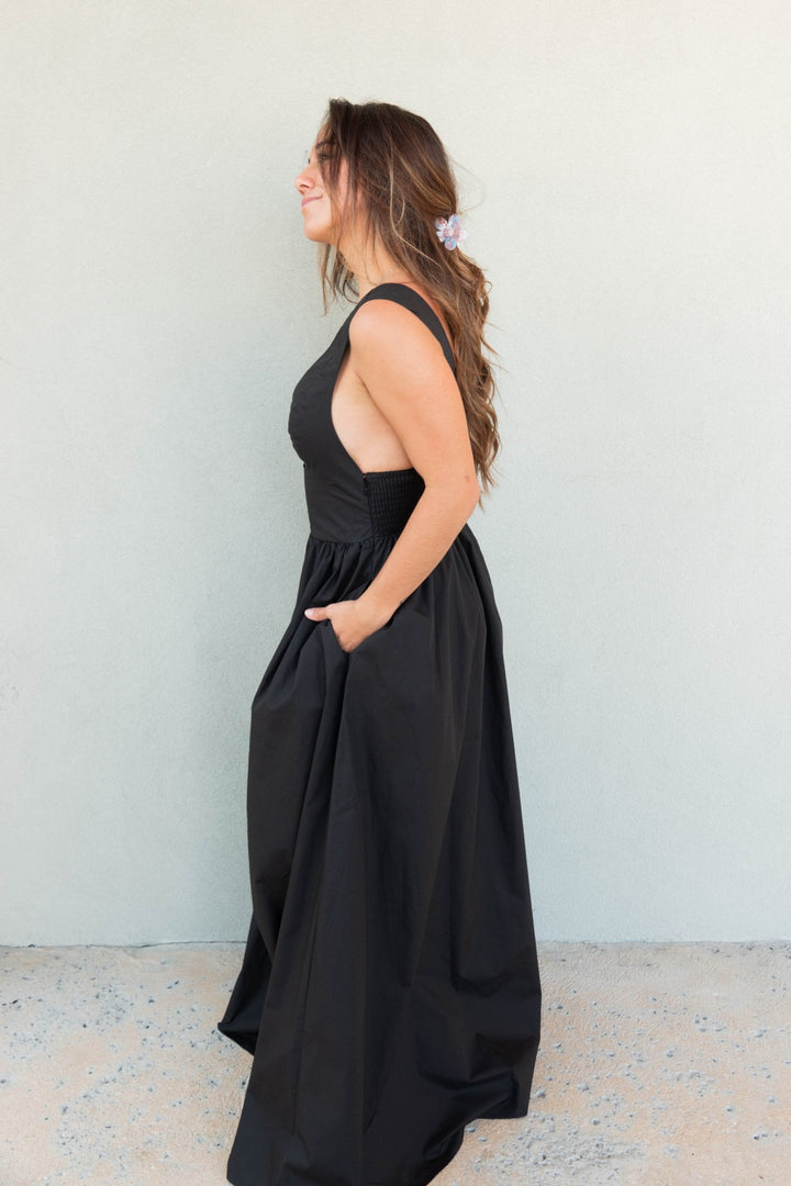 Poplin Tank Maxi - Black - Jaffi's