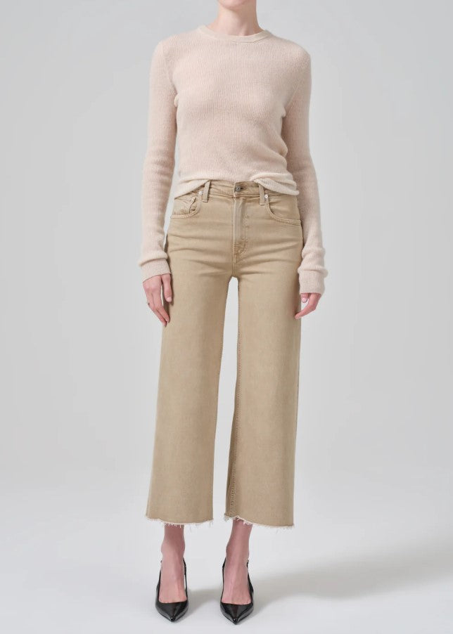 Lyra Crop Wide Leg - Porcini