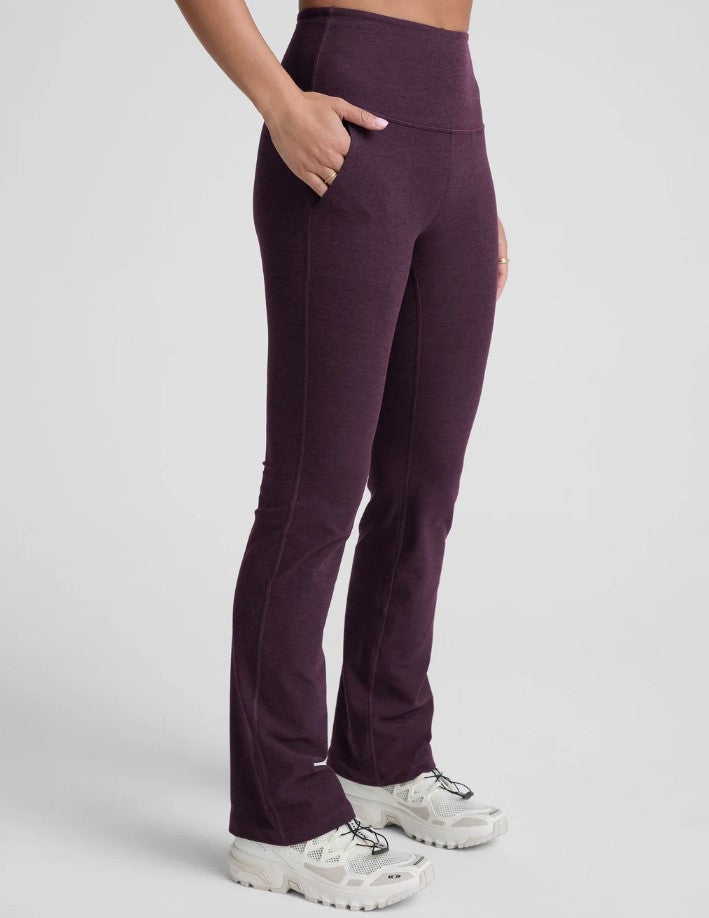 Spacedye High Waist Practice Pocket Bootcut Pant - Eggplant Purple Heather