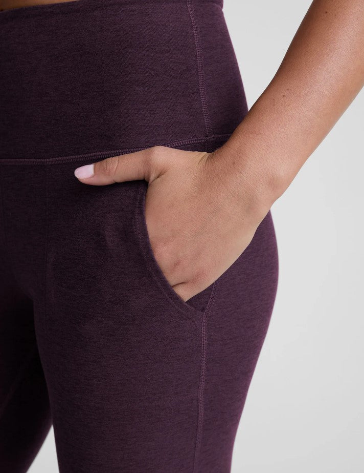 Spacedye High Waist Practice Pocket Bootcut Pant - Eggplant Purple Heather