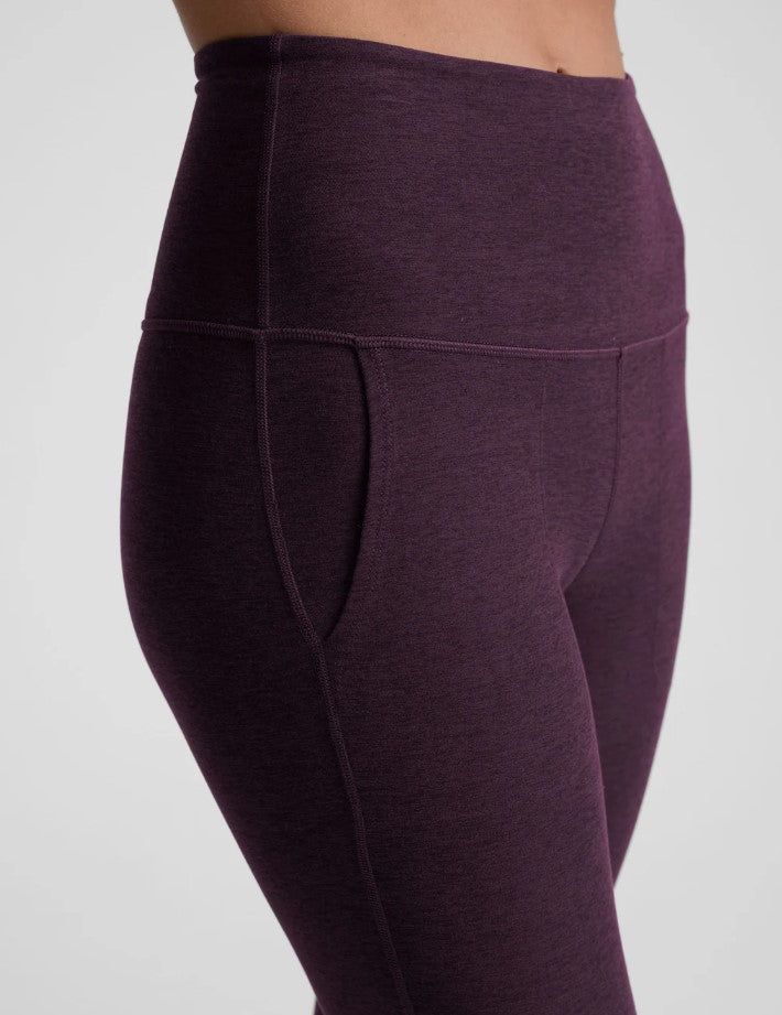 Spacedye High Waist Practice Pocket Bootcut Pant - Eggplant Purple Heather