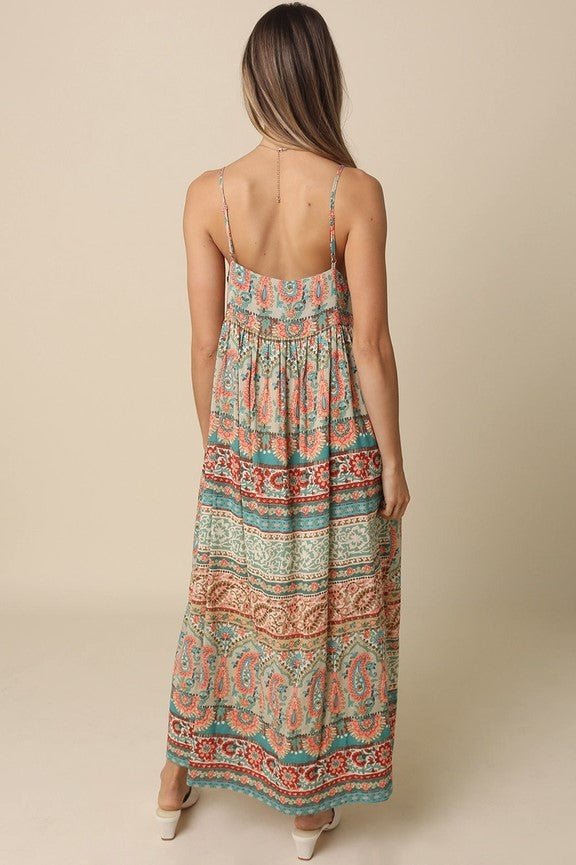 Print Maxi Dress - Multi - Jaffi's