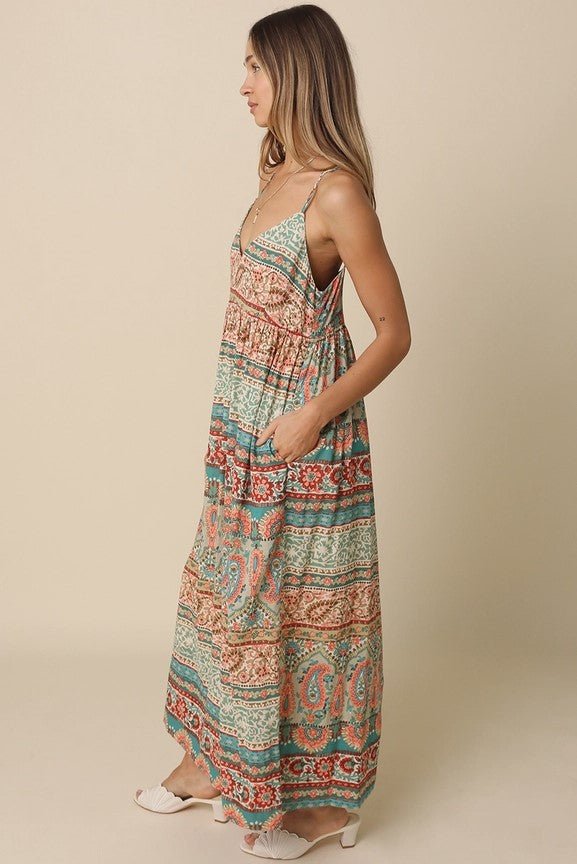 Print Maxi Dress - Multi - Jaffi's