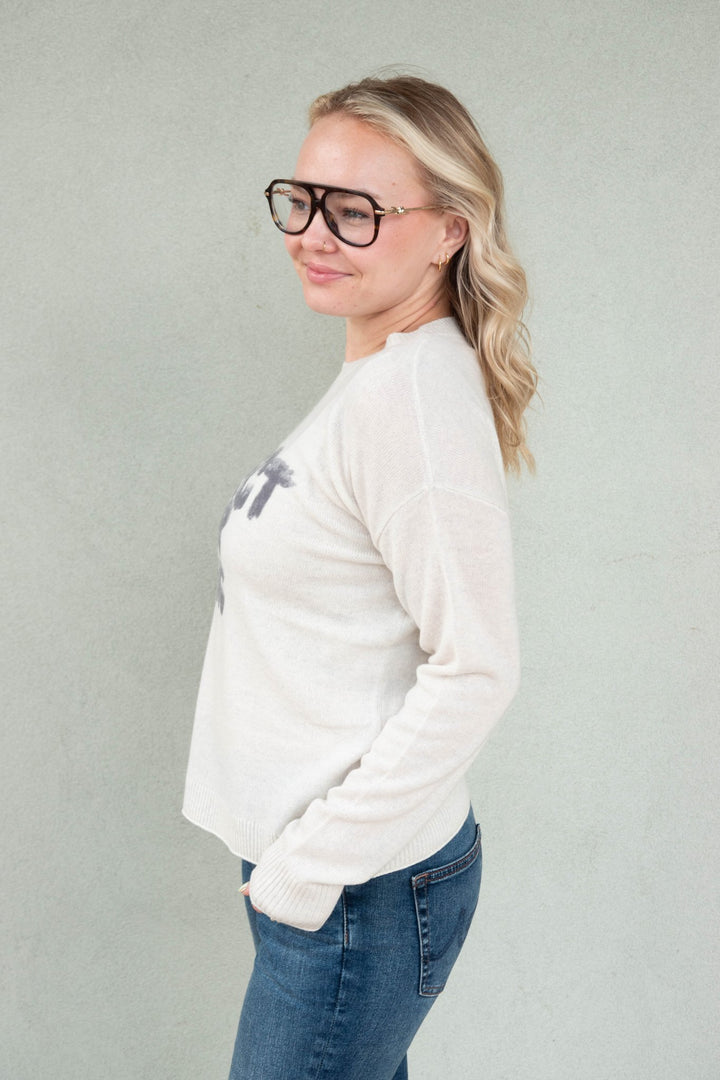 Protect Your Magic Cashmere Sweater - Iced Grey - Jaffi&