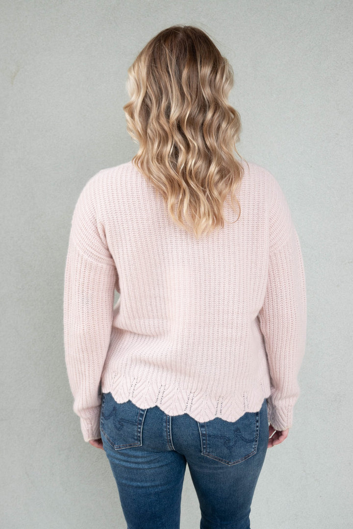 Pure Ruffle Cashmere Sweater - Ballet - Jaffi&