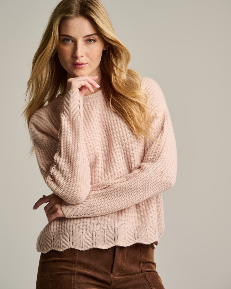 Pure Ruffle Cashmere Sweater - Ballet