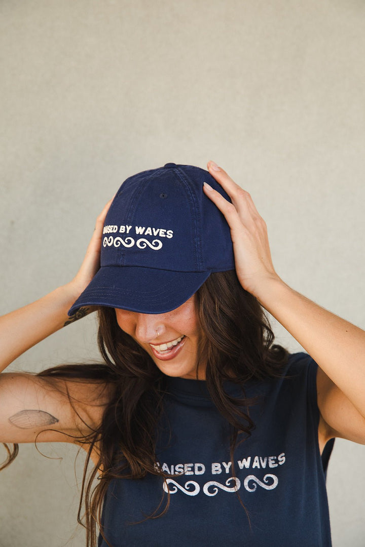 Raised By Waves Dad Cap - Indigo - Jaffi's