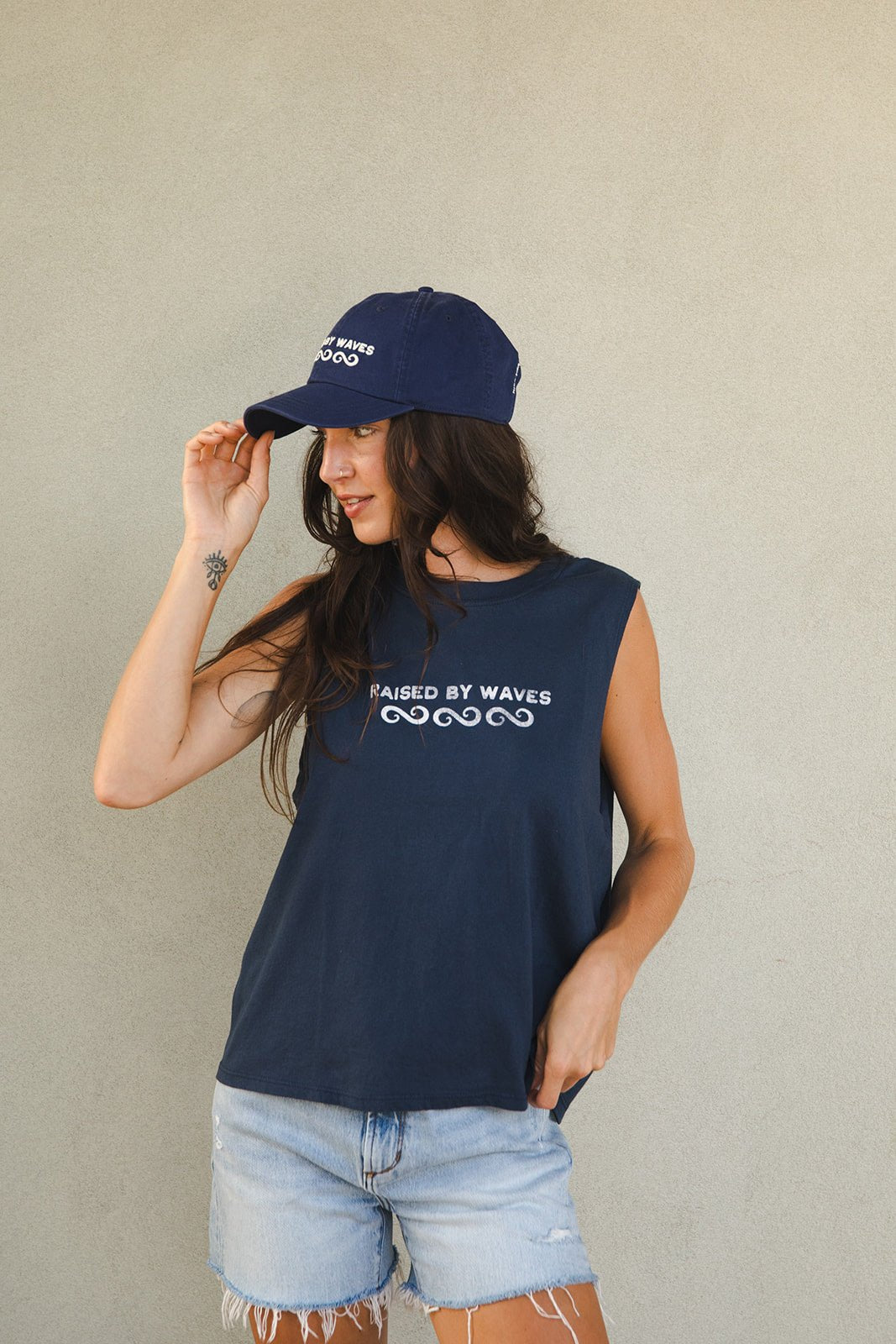 Raised by Waves Vibe Tank - Indigo - Jaffi's