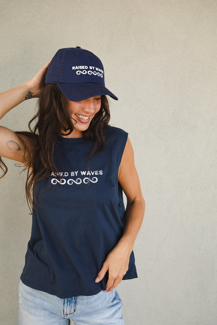 Raised by Waves Vibe Tank - Indigo - Jaffi's