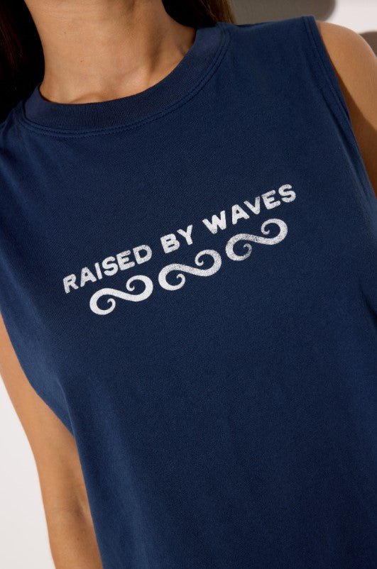 Raised by Waves Vibe Tank - Indigo - Jaffi's