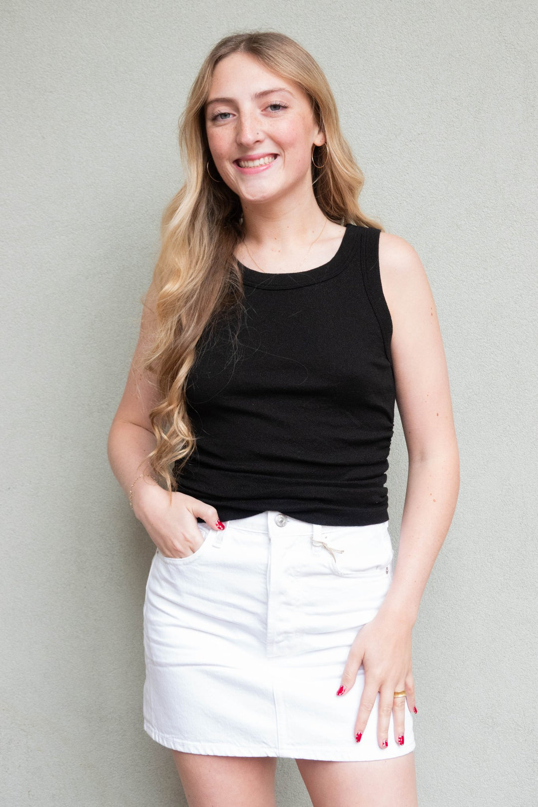 Ramona Mini Skirt - Soft White - Jaffi's