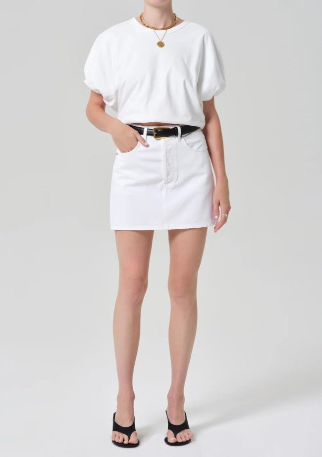 Ramona Mini Skirt - Soft White - Jaffi's