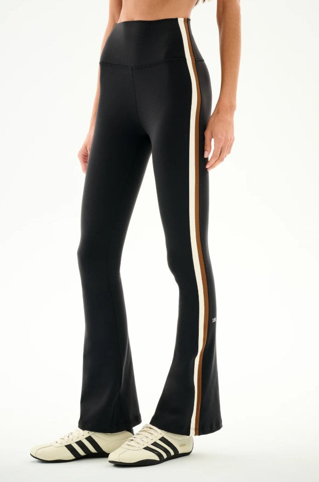 Raquel High Waist 30" Supplex Flare - Black/Creme