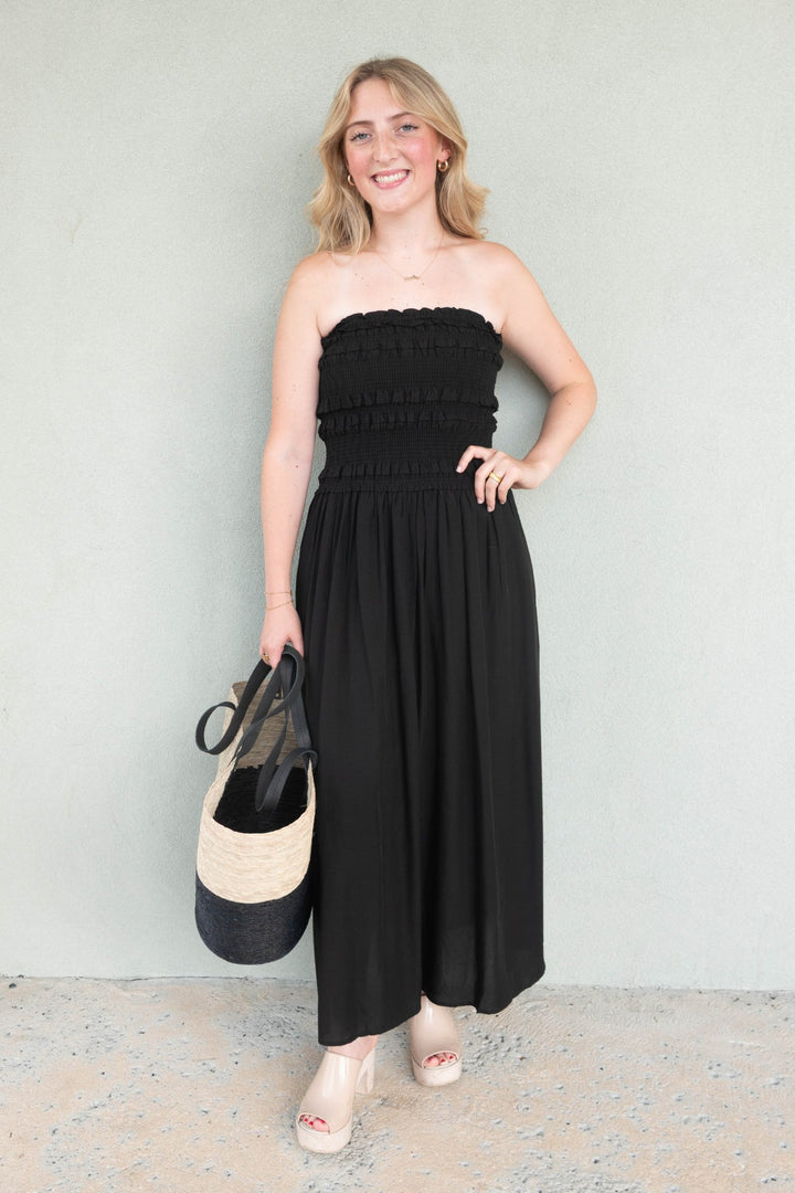 Ravello Double Handle Tote - Natural/Black - Jaffi's