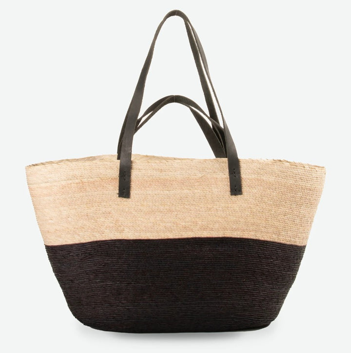Ravello Double Handle Tote - Natural/Black