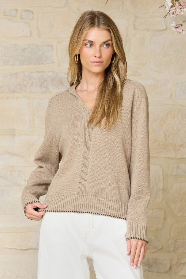 Ray Collared Pullover - Machiatto - Jaffi's