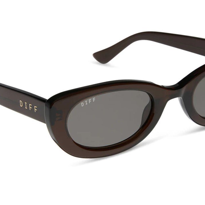 Raya Sunglasses - Chocolate Crystal + Grey Polarized - Jaffi&