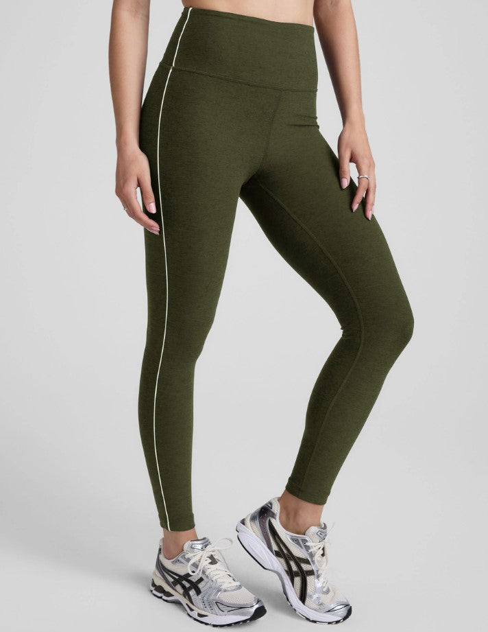 Spacedye Ready Midi Legging - Army Green Heather