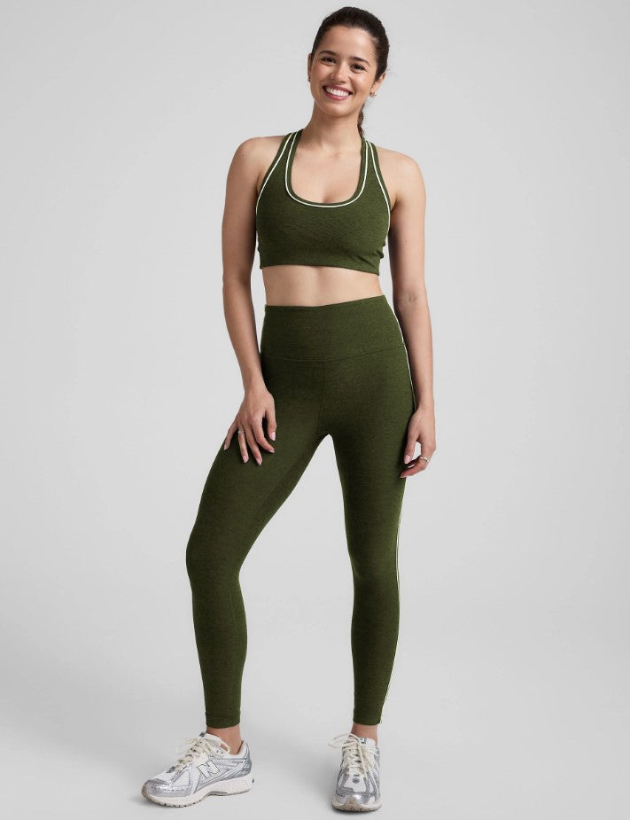 Spacedye Ready Midi Legging - Army Green Heather