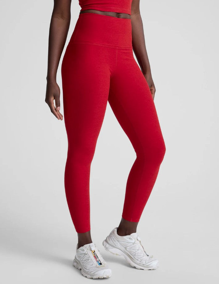 Spacedye High Waist Midi Legging - Holly Red Heather