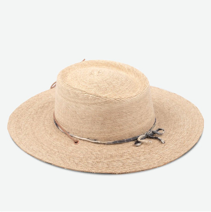 Reed Boater Hat with Chin Strap