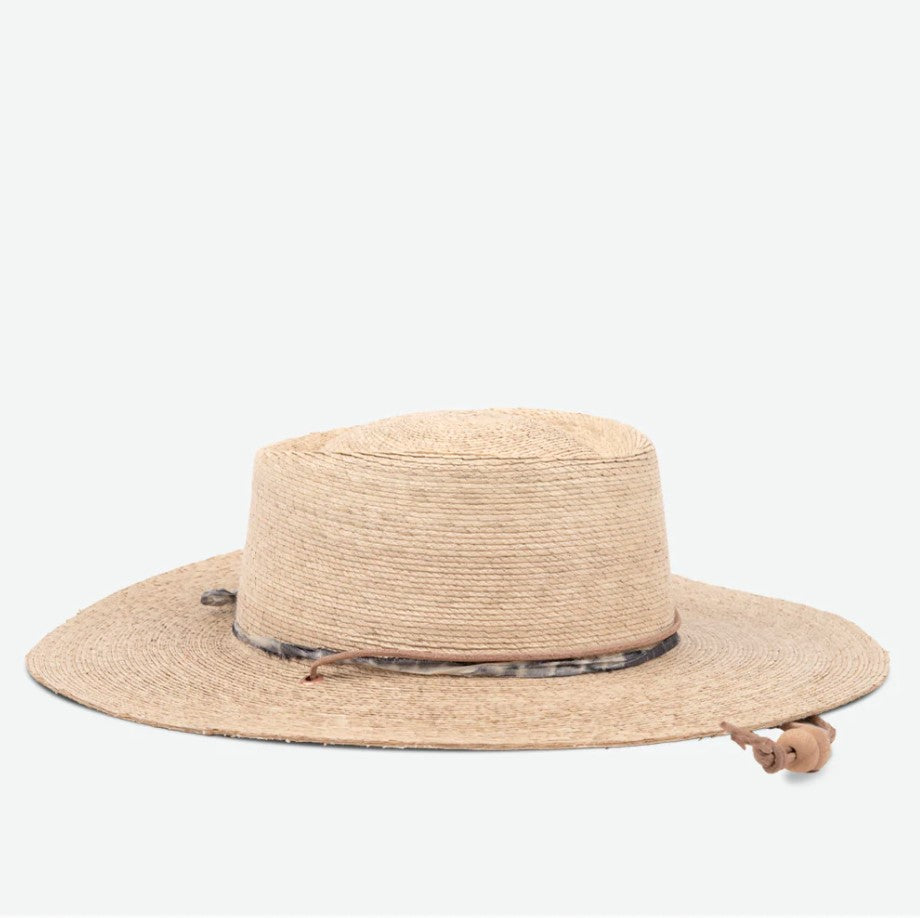 Reed Boater Hat with Chin Strap