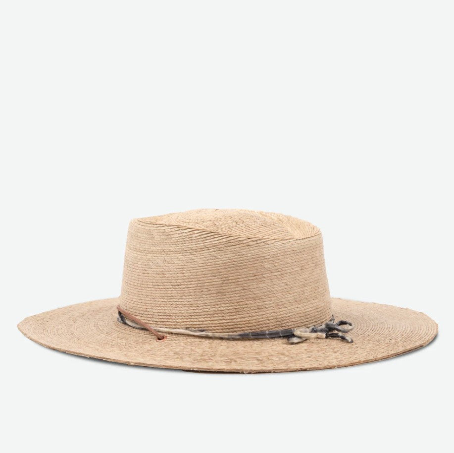 Reed Boater Hat with Chin Strap